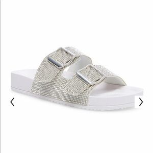 Madden Girl Rhinestone Slide Sandals